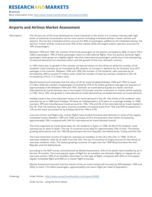 Airports and Airlines Market Assessment
