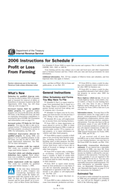 2006 Instructions for Schedule F