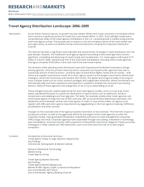 Travel Agency Distribution Landscape Report 2006–2009