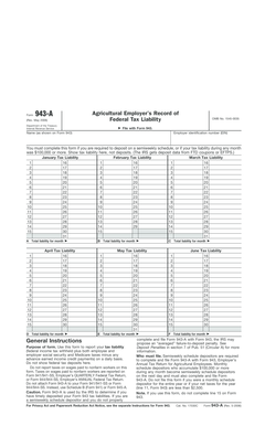 Form 943-A Agricultural Employer’s Record