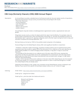 CBS Corp 2008 Annual Report
