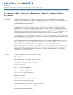 Innovation Leaders Book Order Form