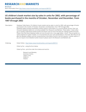 US Children's Book Market Sales Data Form