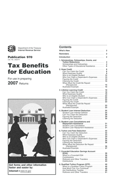 IRS Publication 970 2007