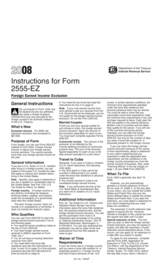 Instructions for Form 2555-EZ