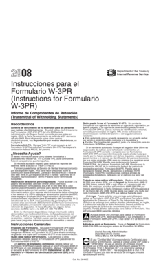 Instrucciones para el Formulario W-3PR