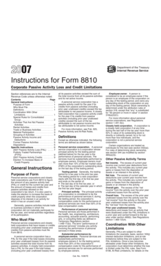 2007 Form 8810 Instructions