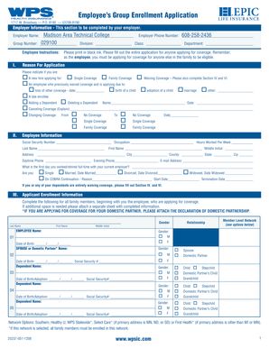 Employee’s Group Enrollment Application