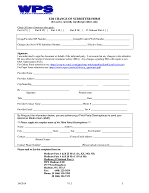 EDI Change of Submitter Form