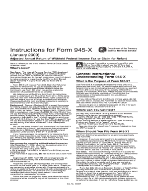 Instructions for Form 945-X