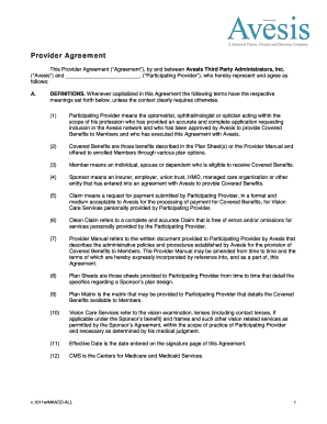 Provider Agreement