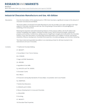 Industrial Chocolate Manufacture and Use Brochure