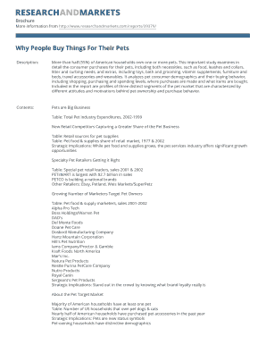 Pet Market Research Report