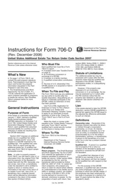 Form 706-D Instructions
