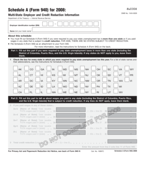 Schedule A Form 940