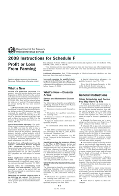 2008 Instructions for Schedule F