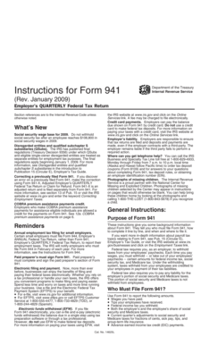 Form 941 Instructions