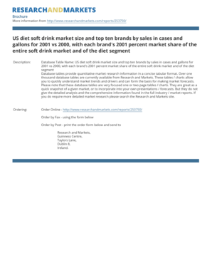 US Diet Soft Drink Market Report Order Form