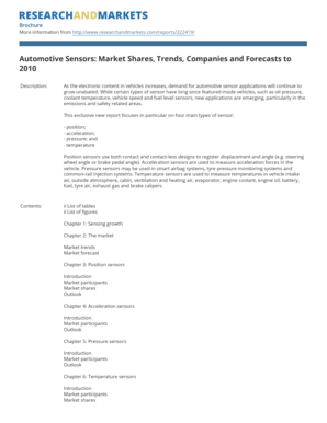 Automotive Sensors Market Shares, Trends, Companies and Forecasts to