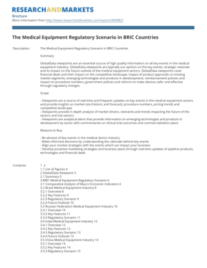 Medical Equipment Regulatory Scenario in BRIC Countries