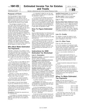 Form 1041-ES Estimated Income Tax for Estates and Trusts
