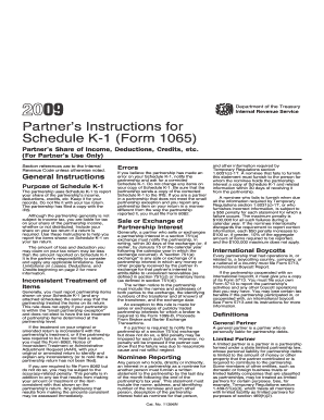 Partner’s Instructions for Schedule K-1 (Form 1065)