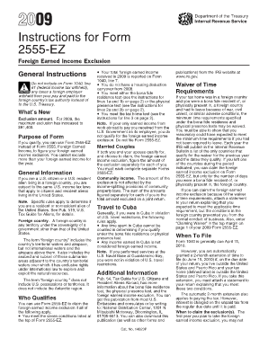 Instructions for Form 2555-EZ