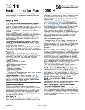 Instructions for Form 1099-H (2011)