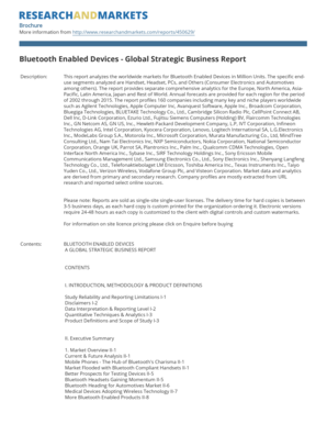 Bluetooth Enabled Devices - Global Strategic Business Report