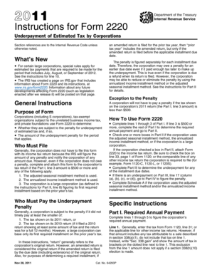 Instructions for Form 2220 (2011)