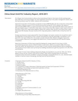 China Smart Grid PLC Industry Report 2010-2011
