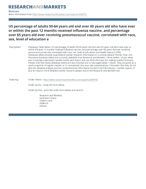 US Vaccination Statistics Order Form