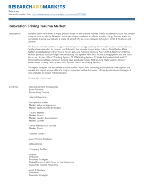 Innovation Driving Trauma Market Report