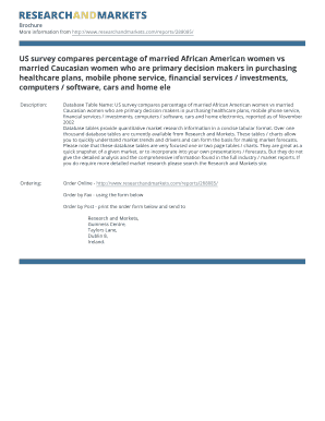 US Survey Decision Makers Fax Order Form