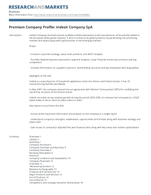 Sample company profile - indesit company s p a