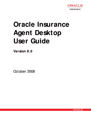 Oracle Insurance Agent Desktop User Guide