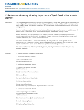 US Restaurants Industry Report