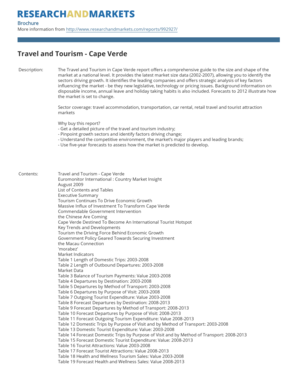 Travel and Tourism Cape Verde Report