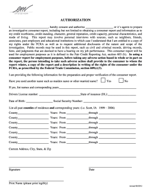 Employment Authorization Form