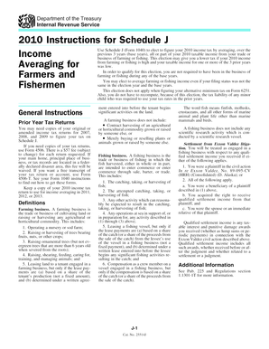 2010 Instructions for Schedule J