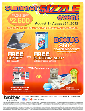 Brother Sewing Machine Rebate Form