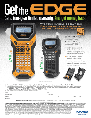 Brother Label Printer Rebate Form