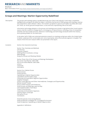 Groups and Meetings Market Report