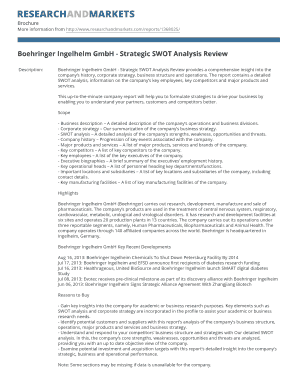 boehringer ingelheim swot analysis form