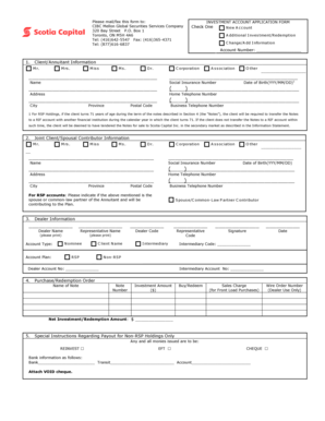 Investment Account Application Form
