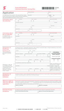 Scotia Self-Directed Education Savings Plan Application