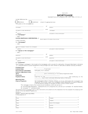 Form A15 Mortgage Agreement