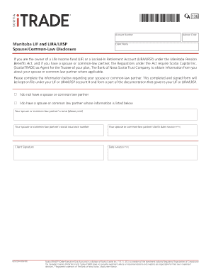 Manitoba LIF and LIRA/LRSP Spouse Disclosure Form