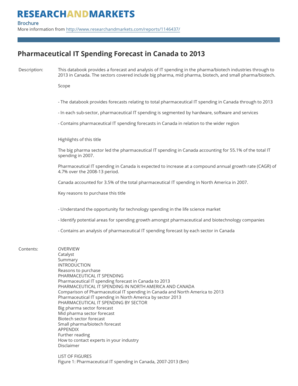 Pharmaceutical IT Spending Forecast in Canada to 2013