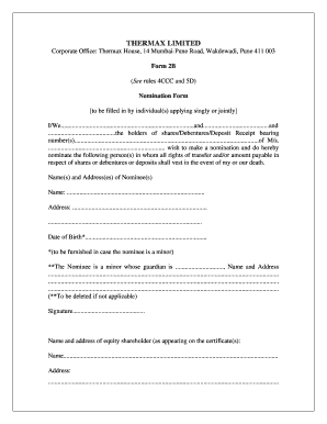 form 2 b nomination fillable format